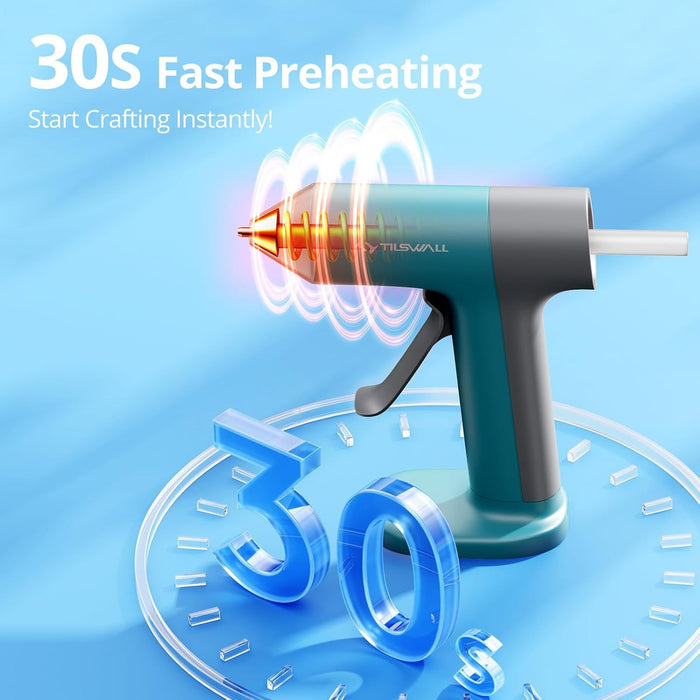 Tilswall Cordless Hot Glue Gun, Smart Power Off with Anti-scald Design