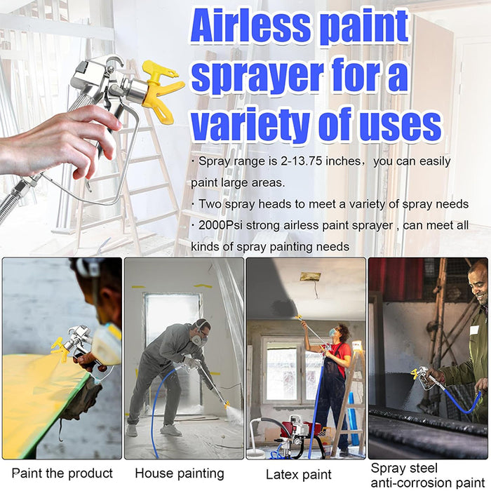 Tilswall Airless Paint Sprayer Paint Gun for House Painting With 2400W High Power 2000Psi