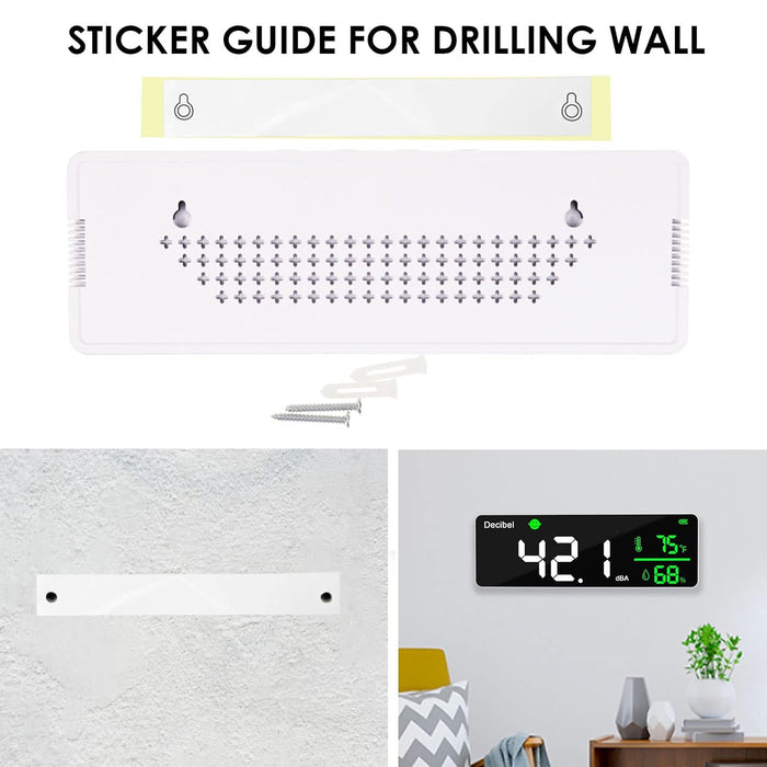 Tilswall Decibel Meter Wall Hanging Sound Level Meter