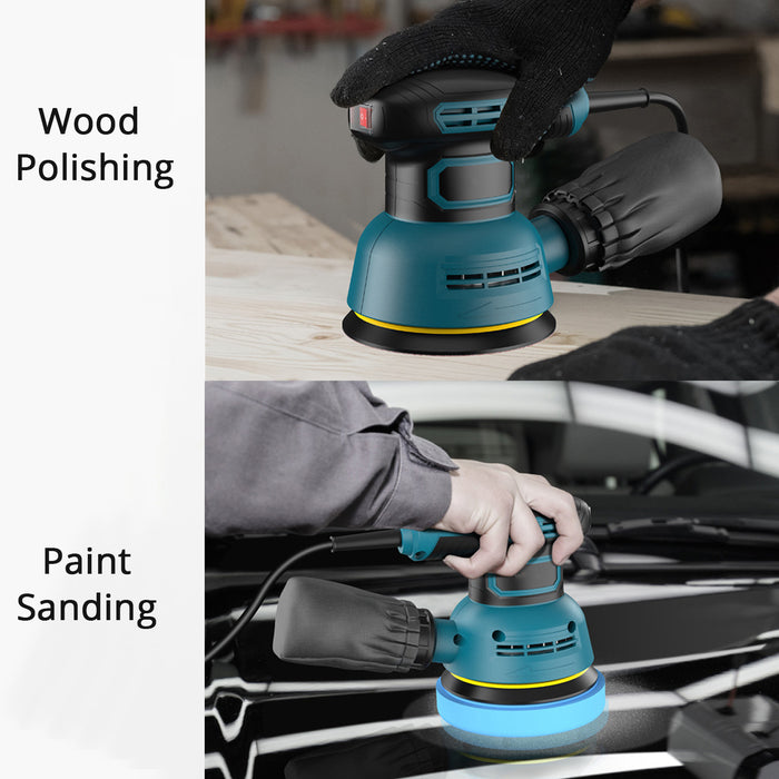 Tilswall Electric Sander, 300W Power Sander with 6 Variable Speeds& 5pcs Sanding sheets