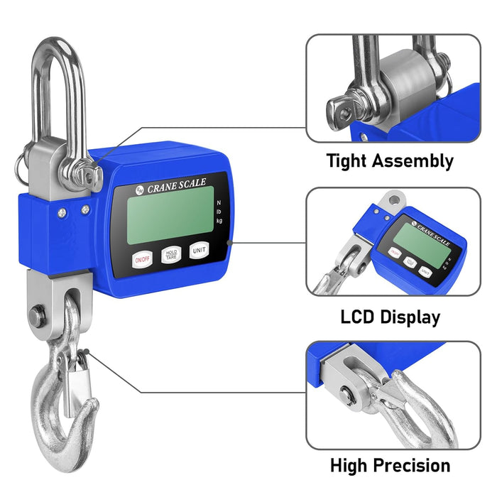 Tilswall Digital Hanging Crane Scale with Aluminum Case