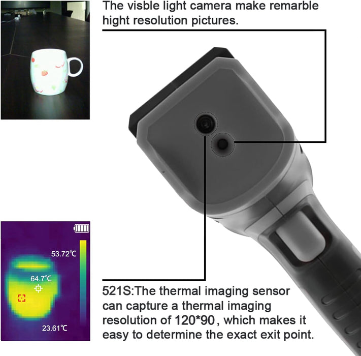 Tilswall Industrial Thermal Imaging Device Upgrade 120 * 90 Higher Resolution Pixels