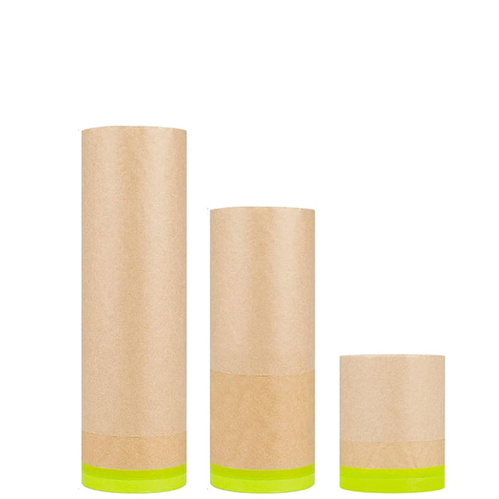 Tilswall Masking Paper, 50 Feet Automotive Paint Paper Roll with Tape