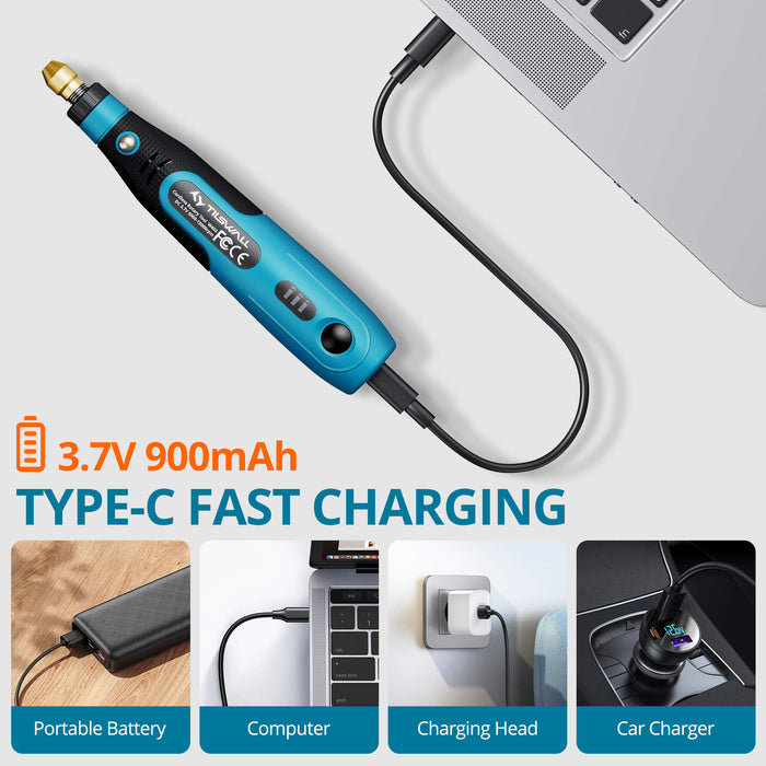 Tilswall 3.7V Cordless Rotary Tool with Type-C Charging
