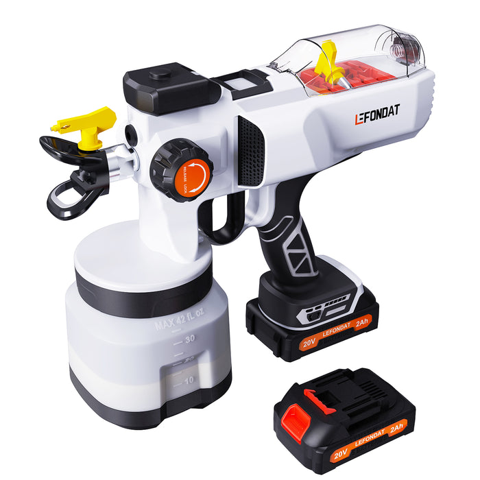 Lefondat 18V Airless Paint Sprayer, 2000 PSI High Efficiency Handheld Spray Gun